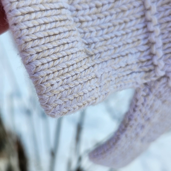 L.L Bean Oatmeal Cotton Sweater sz M - Picture 7 of 10